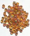 100 6x3mm Transparent Topaz AB Glass Disk Beads